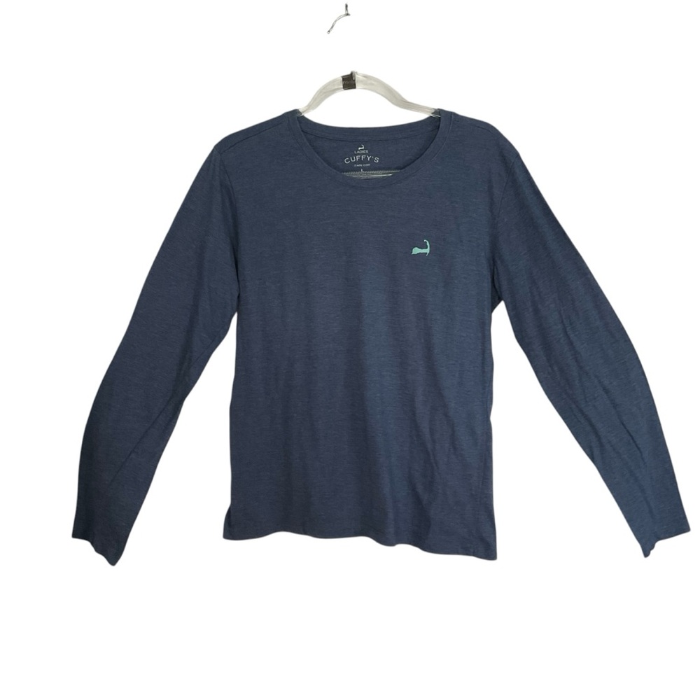 Cuffy's Cape Code Women's Blue Long Sleeve Tee Shirt Size L